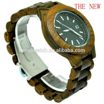 Moda 2015 mejor cuarzo reloj madera para Man′s 15194